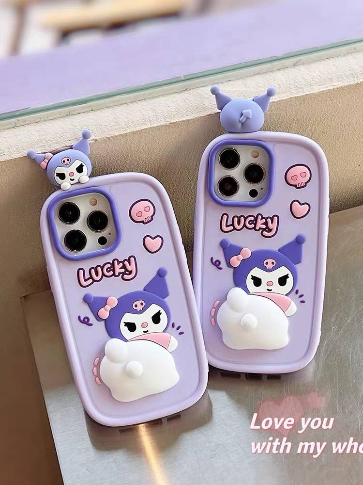 قاب گوشی آیفون Kuromi Lucky باسن پروتزی