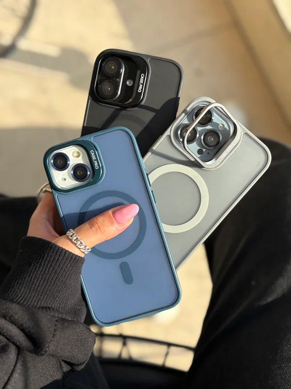 قاب موبایل آیفون Matte CasePro Lens with MagSafe استند شو با لنز رینگی
