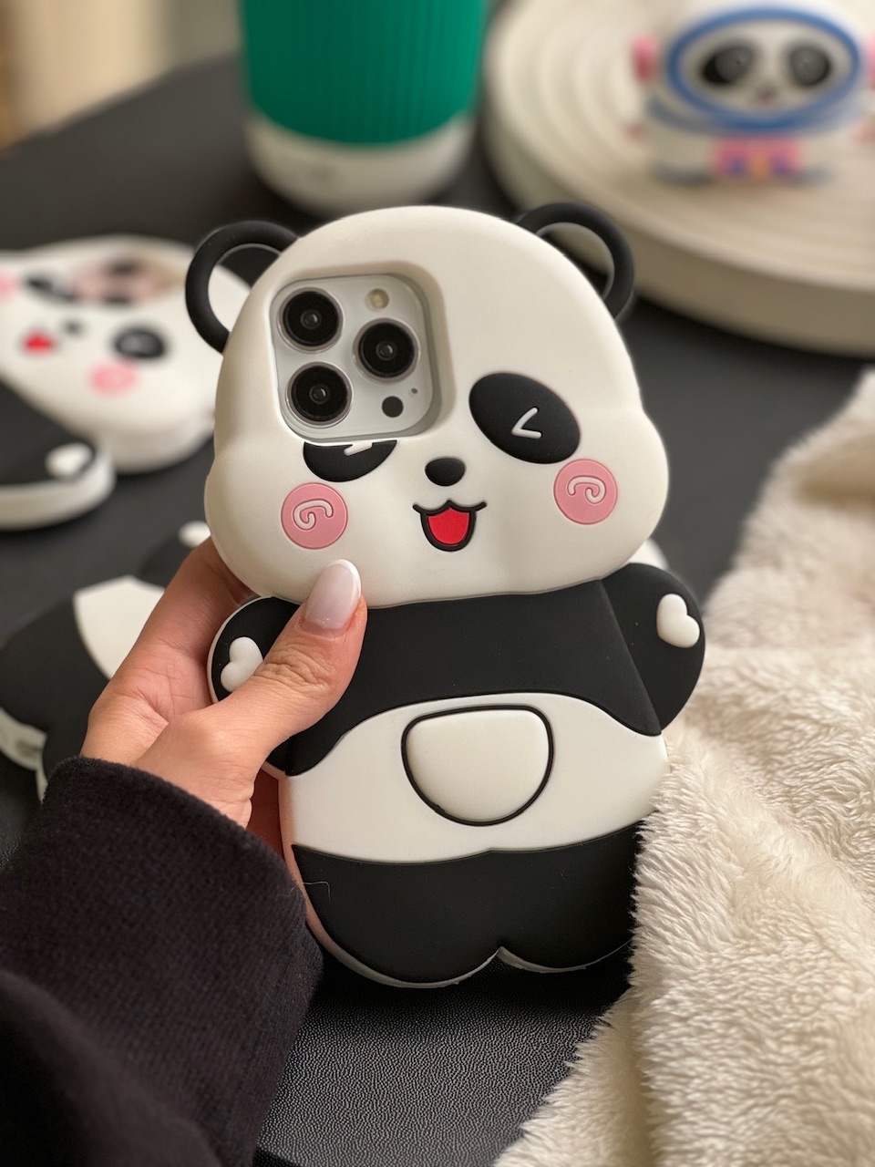 قاب آیفون Happy Panda سیلیکونی