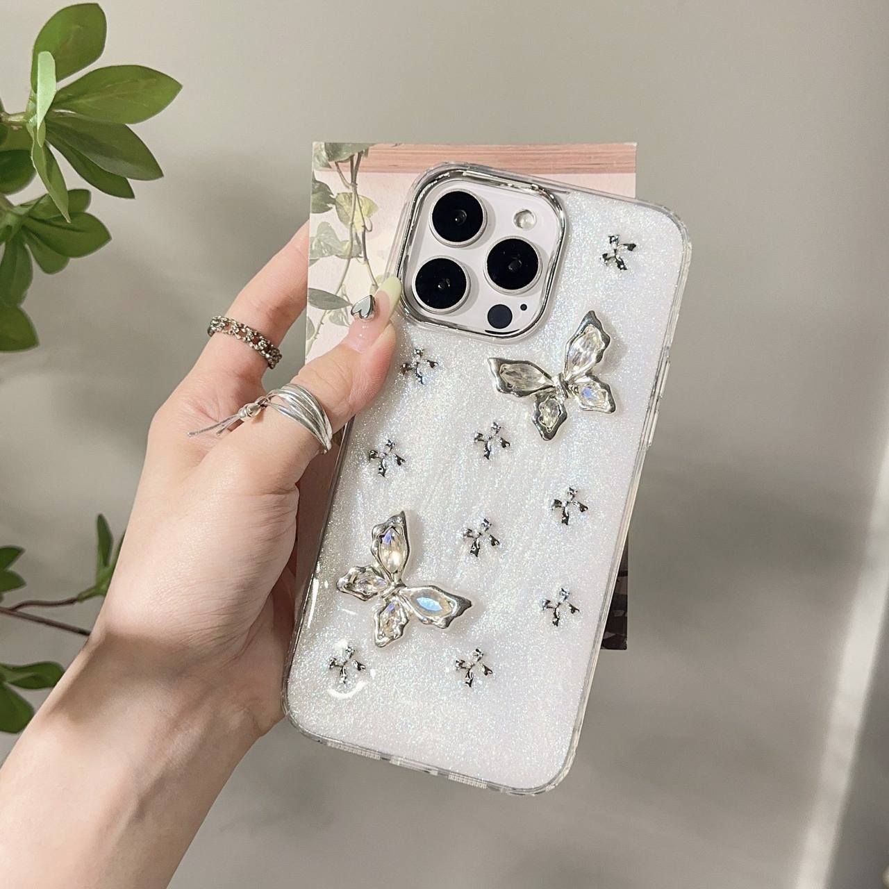قاب آیفون butterfly metal
