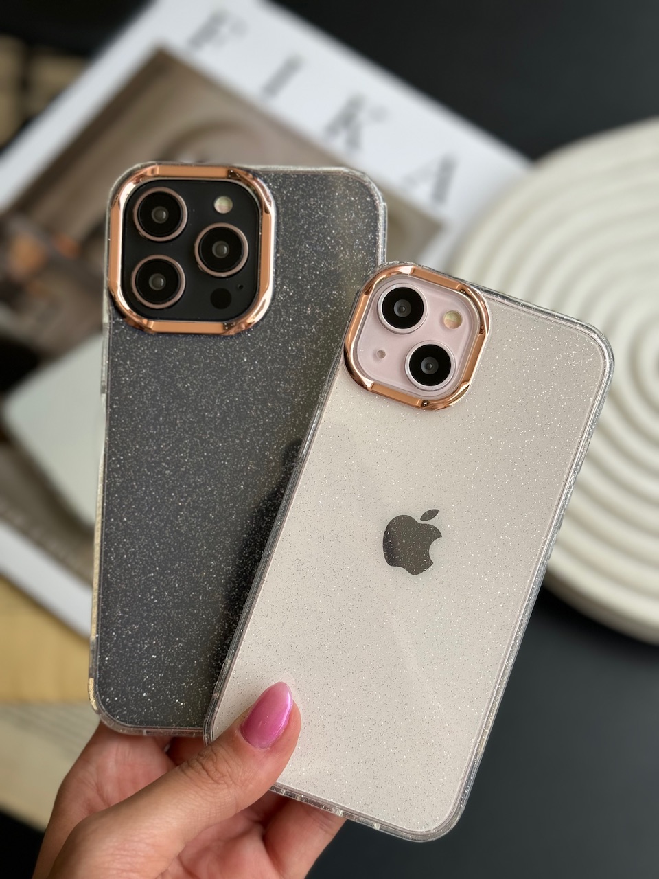قاب گوشی آیفون شاینی Gold Lens