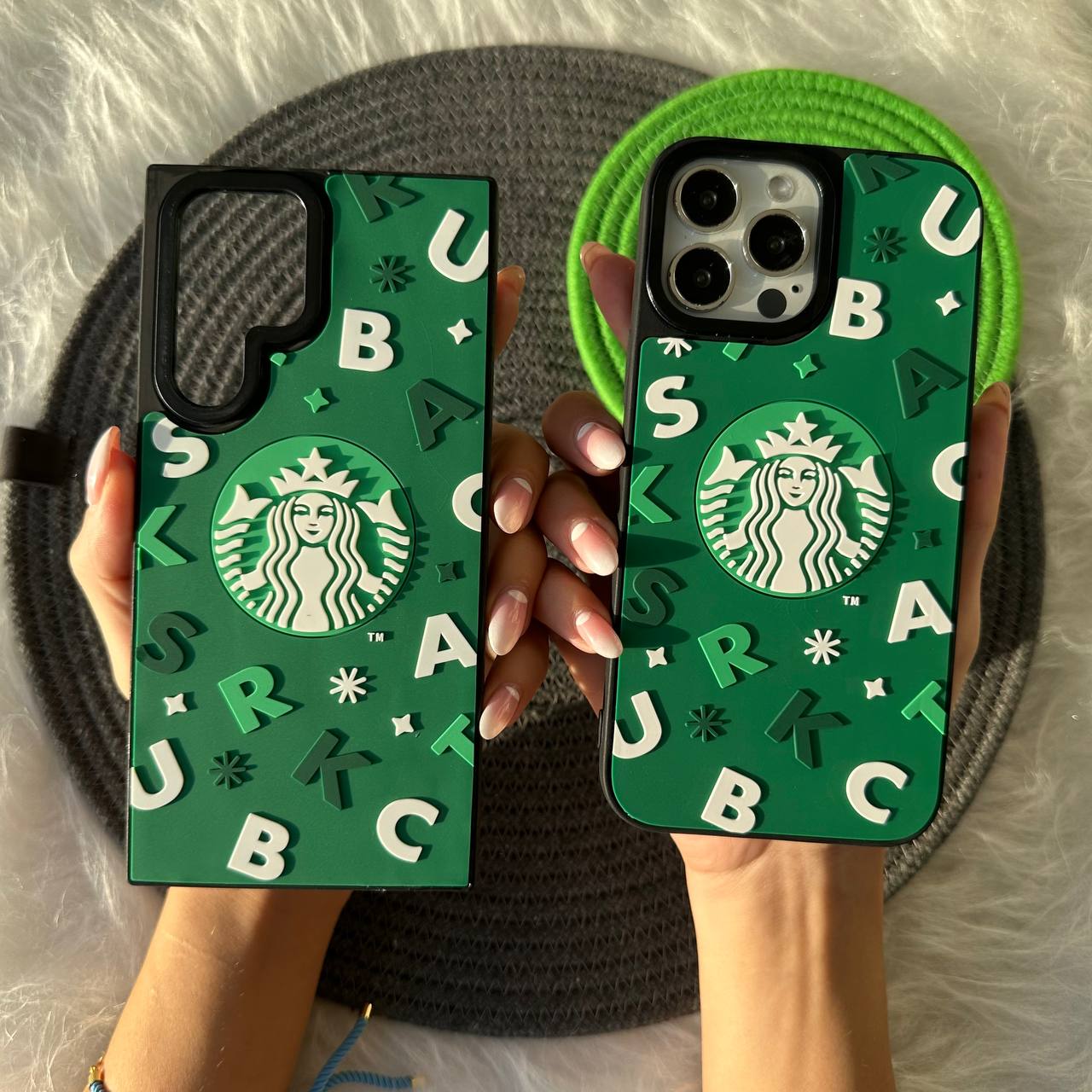 قاب گوشی سامسونگ StarBucks استار باکس سه بعدی سبز