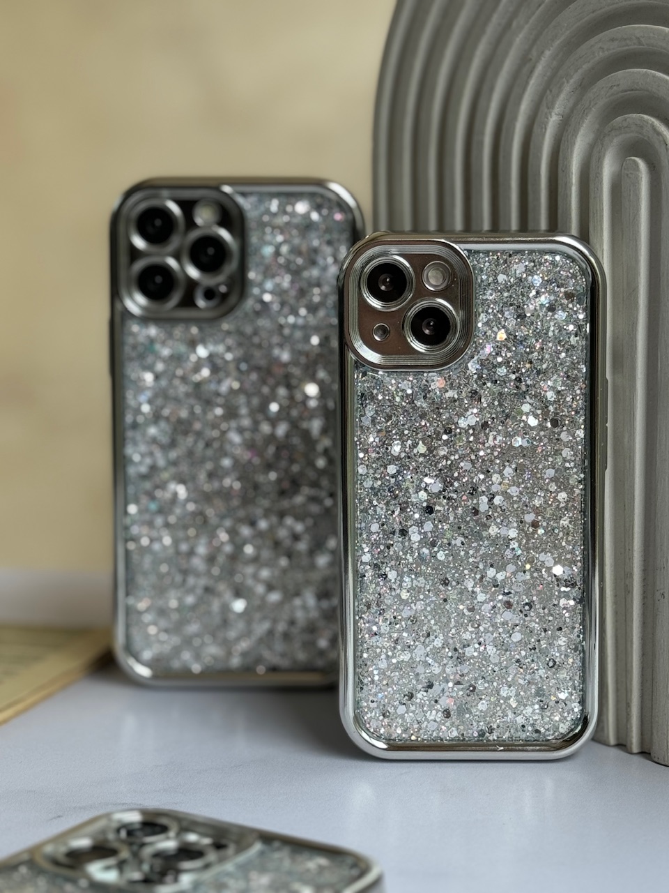قاب گوشی آیفون Silver Glitter