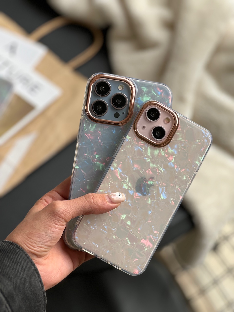 قاب موبایل آیفون Gold Camera یخی