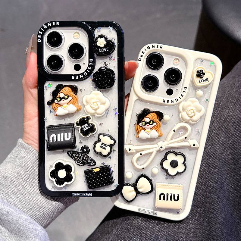 قاب گوشی آیفون miu miu برجسته