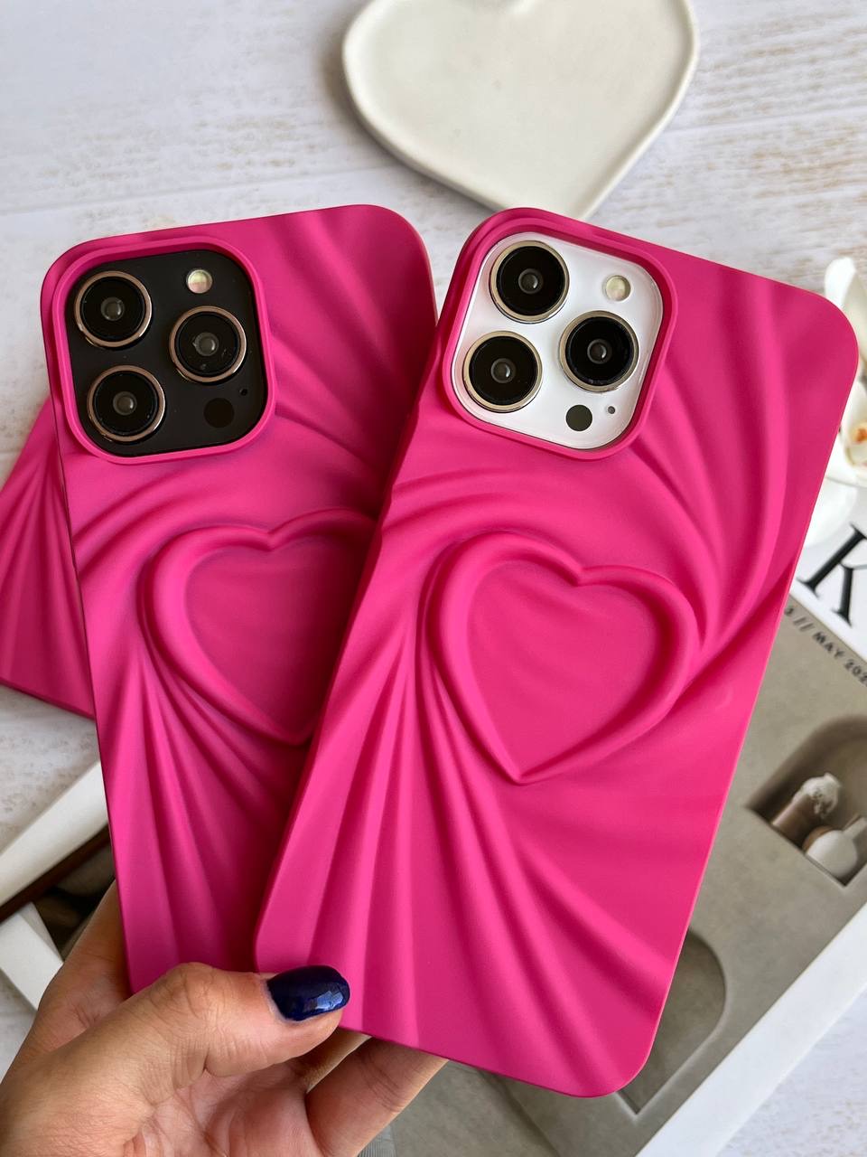 قاب گوشی آیفون Magenta Heart