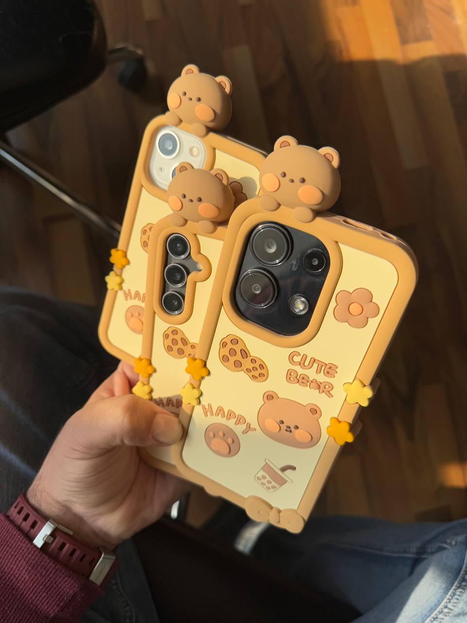 قاب گوشی شیائومی cookie bear عروسک برجسته