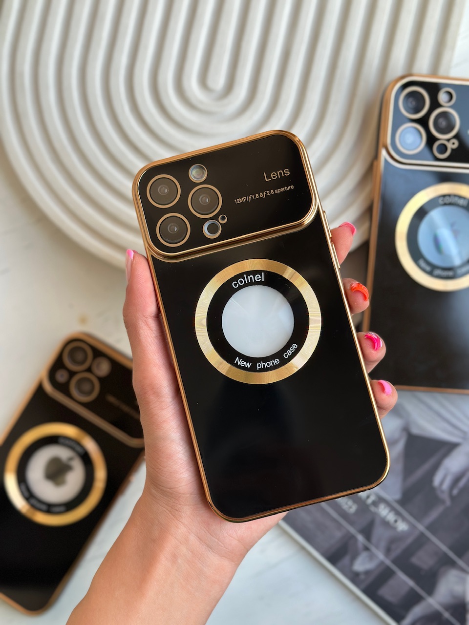 قاب گوشی Lens MyCase مگ سیف دار مشکی آیفون