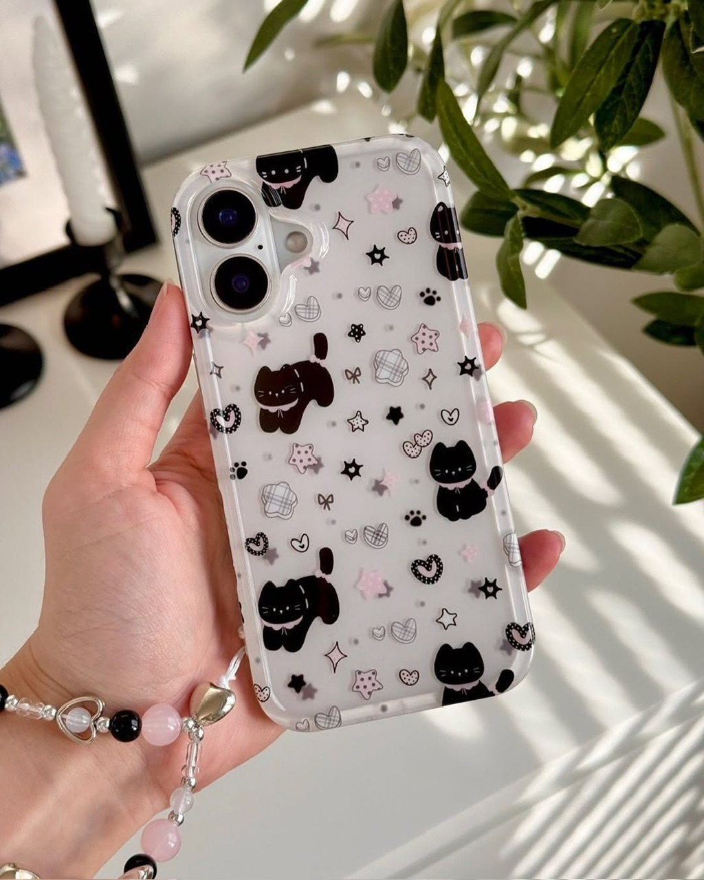 قاب موبایل آیفون Baby Cat با آویز