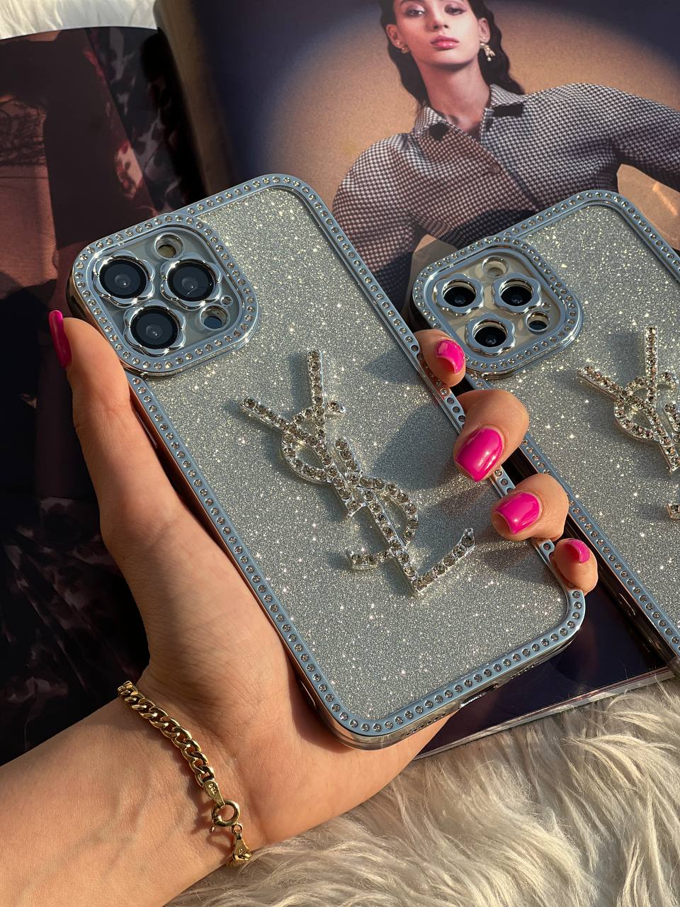 قاب گوشی آیفون YSL diamond💎
