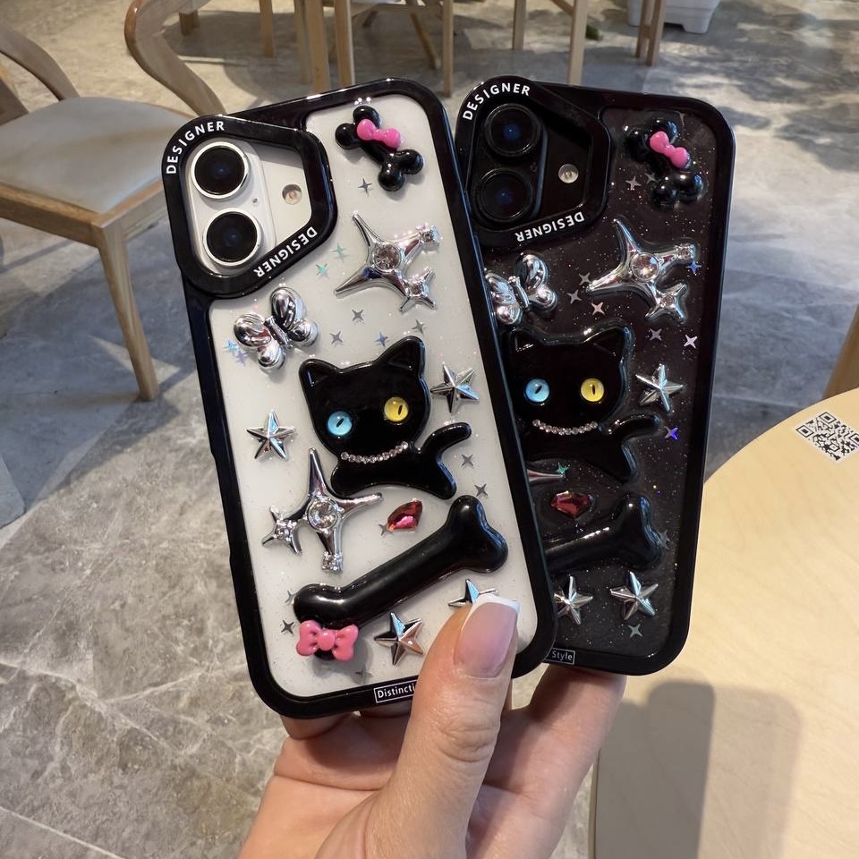 قاب گوشی آیفون minimal cat برجسته