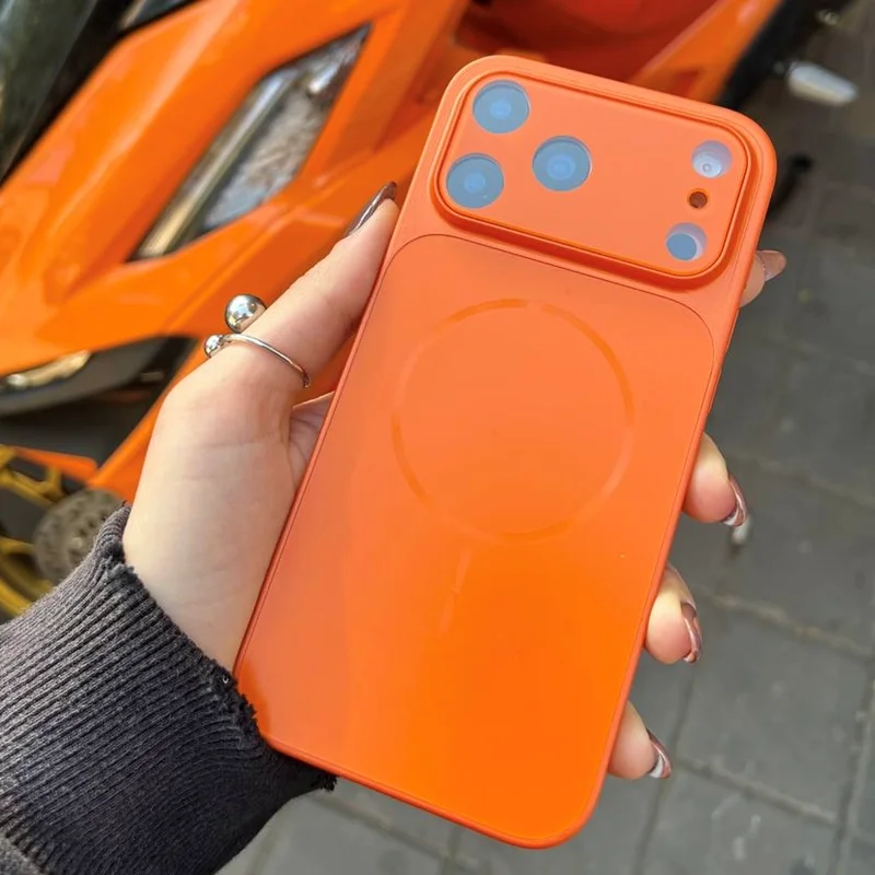 کاور گوشی آیفون AG case نارنجی ( تبدیل به آیفون سری 17 )