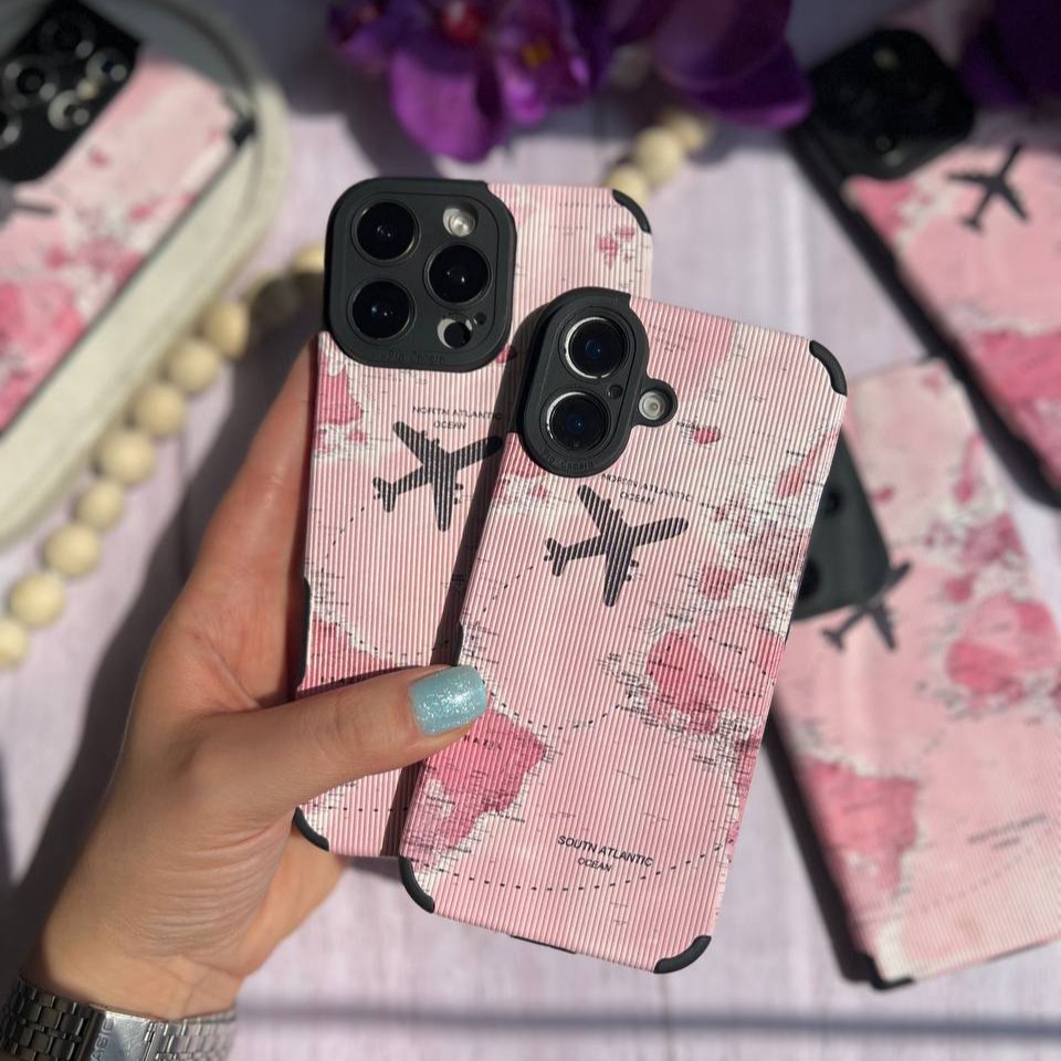 گارد گوشی آیفون airplane pink