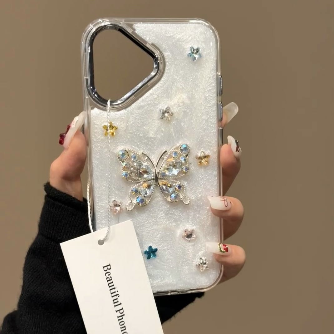 قاب گوشی آیفون butterfly diamond