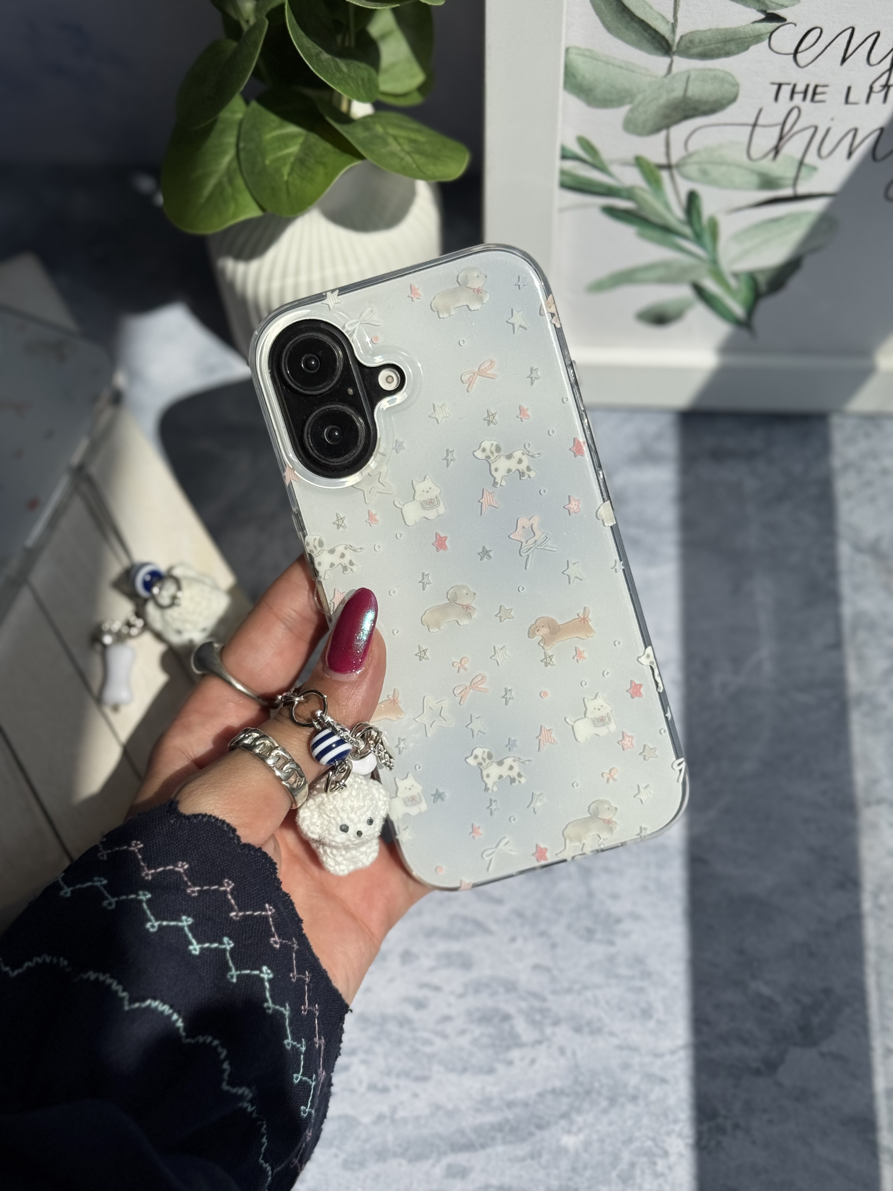 قاب گوشی آیفون Puppy Star با آویز