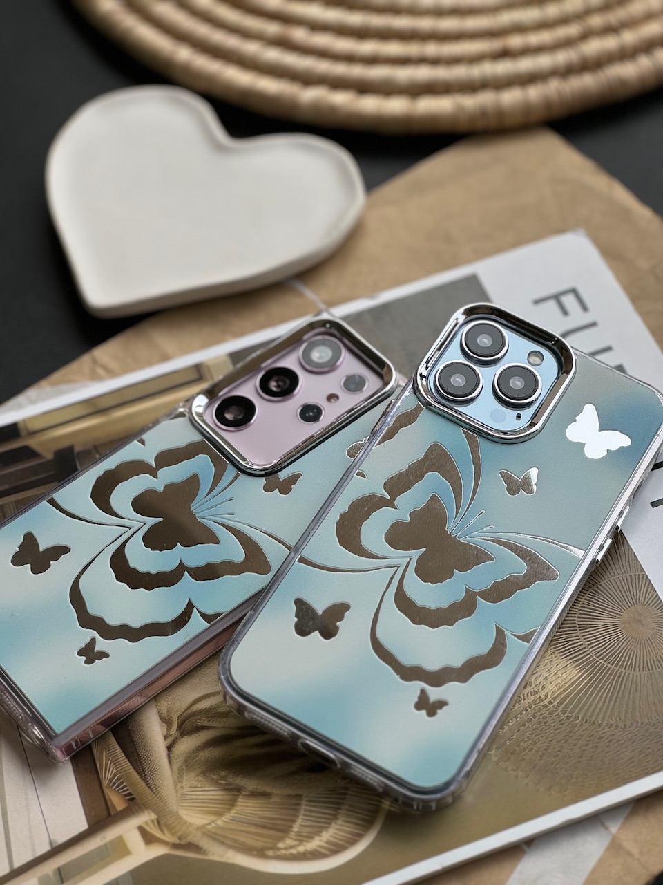 کاور گوشی آیفون Blue Butterfly پروانه آبی