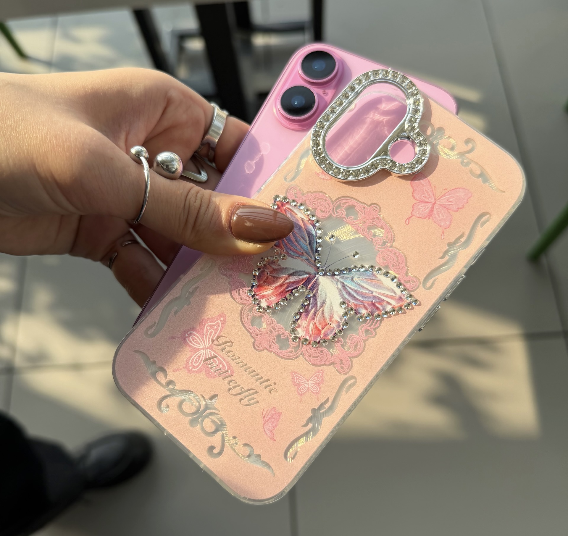 کاور گوشی آیفون romantic butterfly