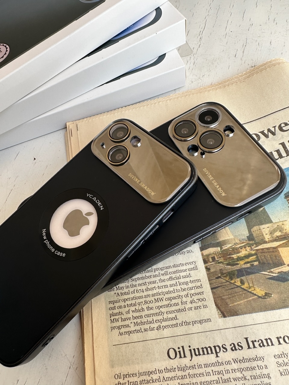 قاب گوشی PVD LENS MagSafe مشکی آیفون
