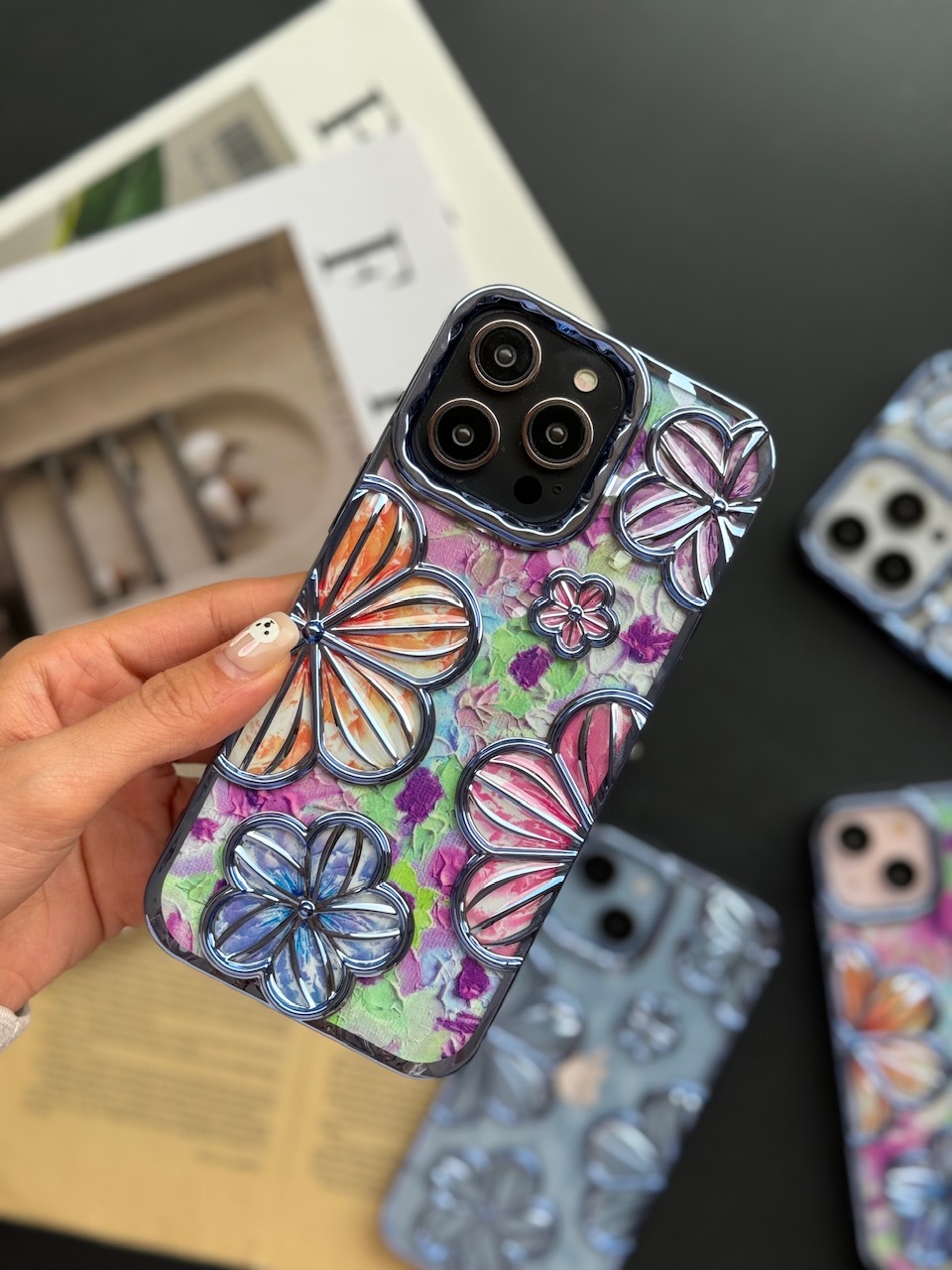 قاب موبایل آیفون The Flowers رنگی