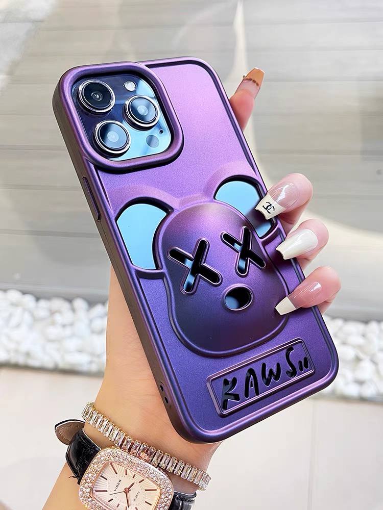 قاب گوشی Kaws Mesh بنفش آیفون