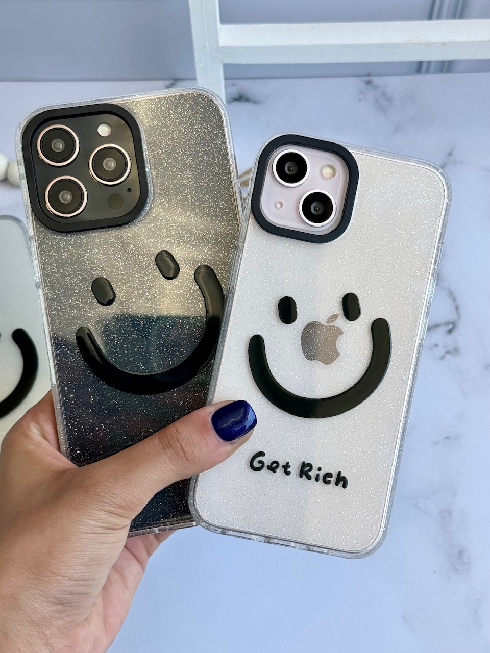 کاور گوشی آیفون Smile اکلیلی شفاف آیفونی
