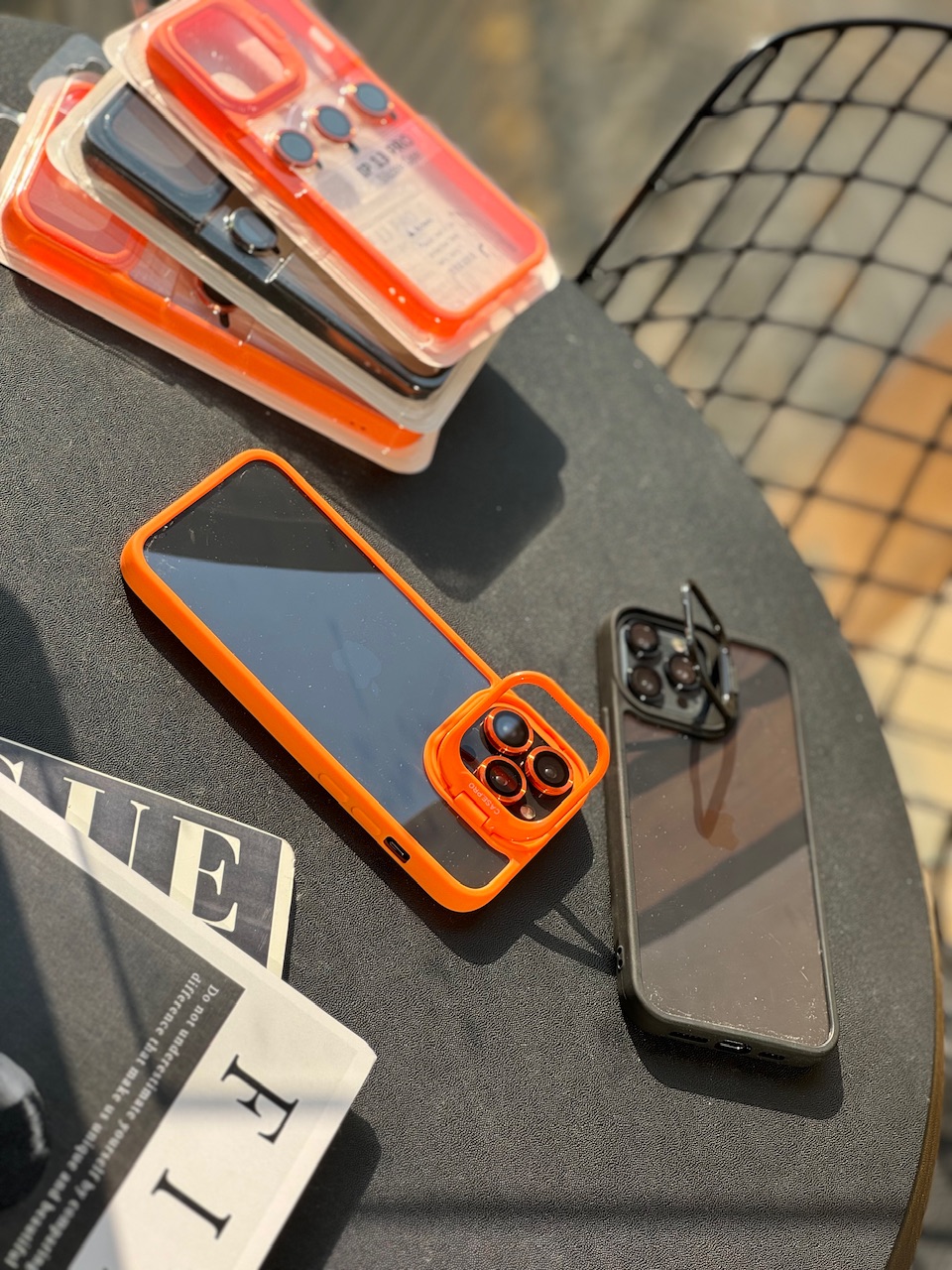 قاب موبایل آیفون CasePro لنز استند شو و محافظ رینگی