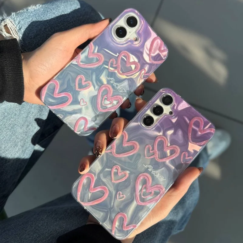 کاور گوشی موبایل آیفون pink love
