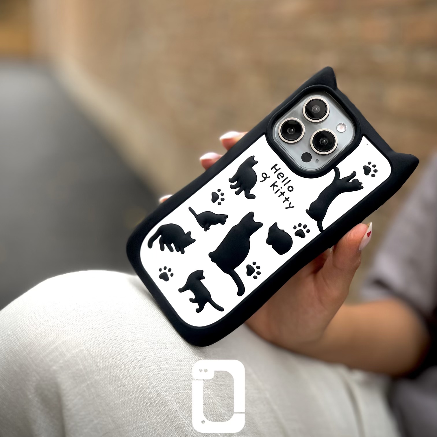 قاب موبایل آیفون Hello Kitty سیلیکونی
