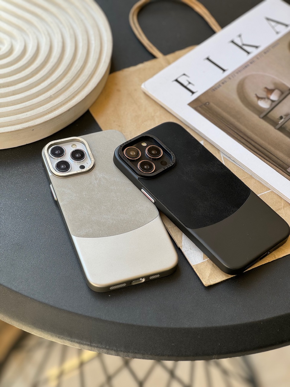 قاب گوشی آیفون Flannel Metal Case جیر متال